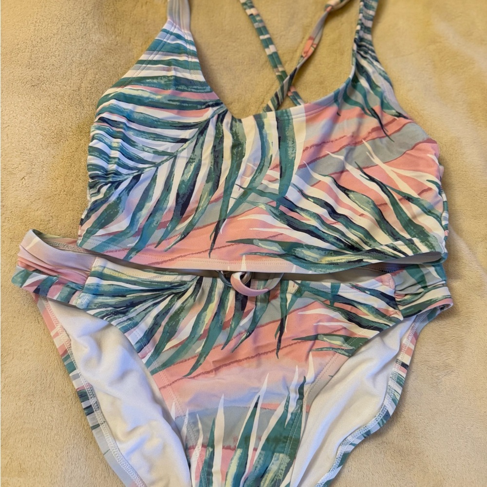 Aqua Couture Women’s Tropical Print Bikini Set